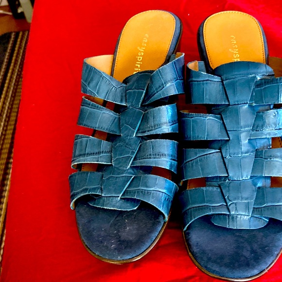 Easy Spirit Shoes - NWOT EASY SPIRIT SLIDE ON SANDALS, EVERMORET (Dark Ever Green) In original box